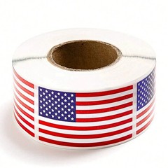 100-250PCS American Flag Stickers Roll | USA Patriotic Labels for Crafts