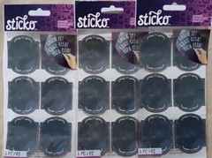3 PACKS Sticko Chalk Label Stickers Frames
