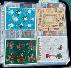 Crop In Style Binder ~ 17 Sheets of Christmas Stickers ~ Navy Blue with Strap