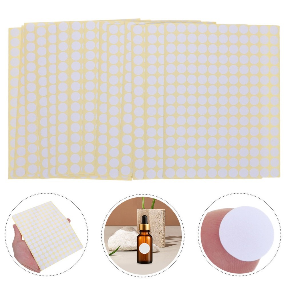 7425 Pcs Mini Round Labels Dot Decals Blank Sticky Glass Jar Stickers Bottle