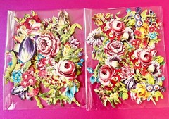 Anna Griffin Delicate Floral Engravings 30 3D Stickers +5 Recollection Tag/Minis