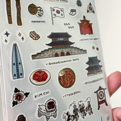 Daiso Korea Travel Sticker & Dokdo Memo Pad Set Kawaii Stationery