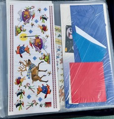 Crop In Style Binder ~ 17 Sheets of Christmas Stickers ~ Navy Blue with Strap