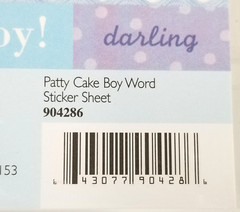 Daisy Hill Newborn Baby Boy Stickers Pastel Blue Words & Phrases Scrapbooking