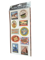 New World Travel Flag Stickers Decals New York / London England / Italy / Brazil