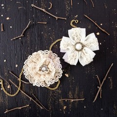 PRIMA – » OAHU – LUAN » 578114 Gorgeous Burlap and Canvas Flowers