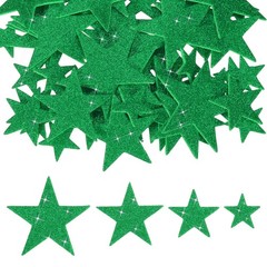 Star Foam Stickers, 70Pcs EVA Self Adhesive Glitters, Green