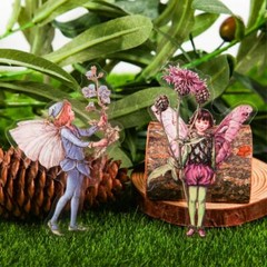 Retro Flower Fairy Elf PET Stickers Junk Journal Planner Scrapbooking Sticker