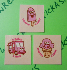 Strawberry Ice Cream Scented Stickers Lot Of 3 Everything Smells