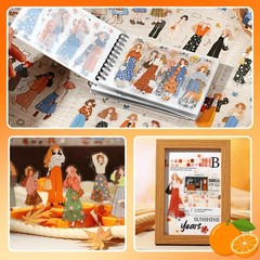 QinXunTa 200PCS Anime Girl Stickers for Scrapbook,Cute Anime Gril Shaped Stic…