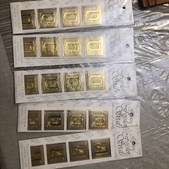 5 Pcks of 12 Fossler Foil Seals For Gift Wrap Tags Cards Envelopes Letter ‘U’.