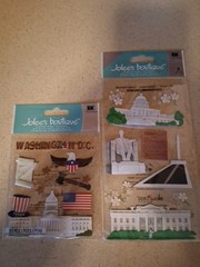 Jolee’s Boutique 2 Packages WASHINGTON D.C. Scrapbooking Dimensional Sticker NEW