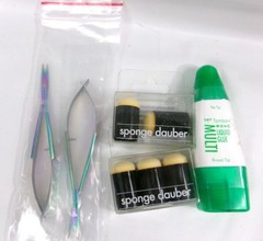 Scrapbook Crafts Art Supplies Tools Lot Brushes Glue Tweezers Blender Dauber