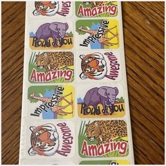 1998 Trend Awesome Animals Stickers T-47112 NOS Applause 2 Sheets MN Seal