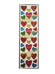 HAMBLY STUDIOS PRISMATIC STICKERS – COLORFUL HEARTS – VINTAGE COLLECTABLE RARE