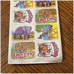 1998 Trend Awesome Animals Stickers T-47112 NOS Applause 2 Sheets MN Seal
