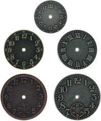 Metal Timepieces by Idea-Ology, 5 per Pack, Various Sizes, Antique Finishes, TH
