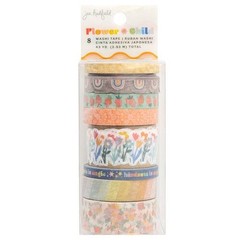 American Crafts – JEN HADFIELD – 4 PKGS WASHI TAPE – FLOWER CHILD