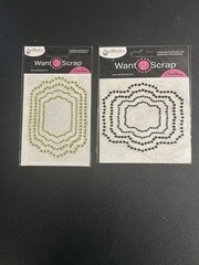 12 Spellbinders Want2Scrap Adhesive Bling, Nestabling. 345