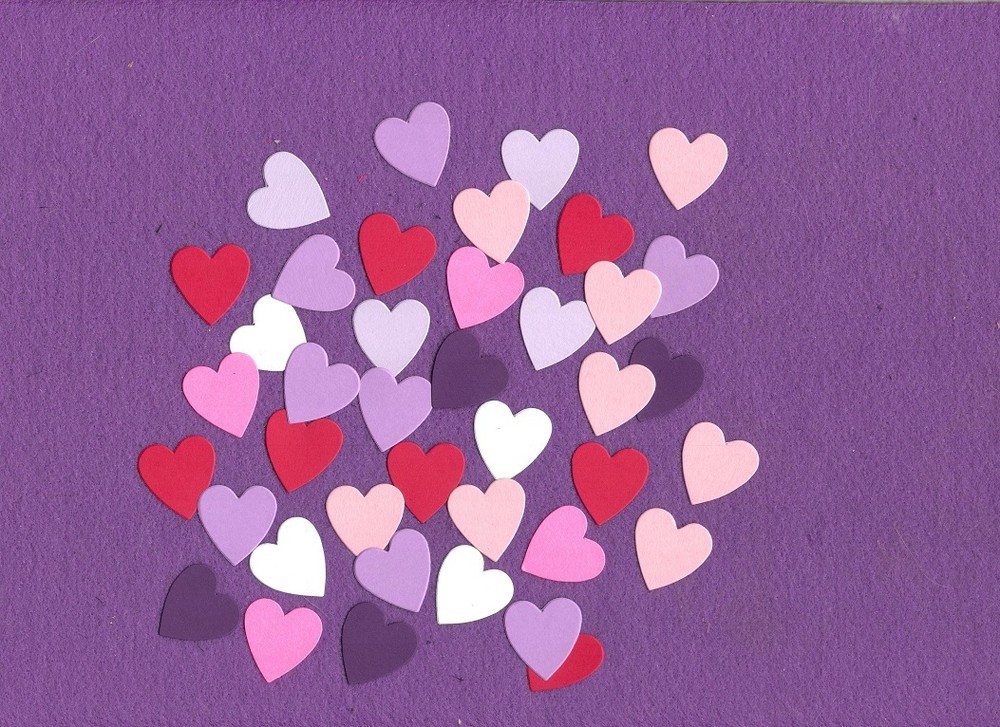 TINY TINY HEART Love die cuts scrapbook cards