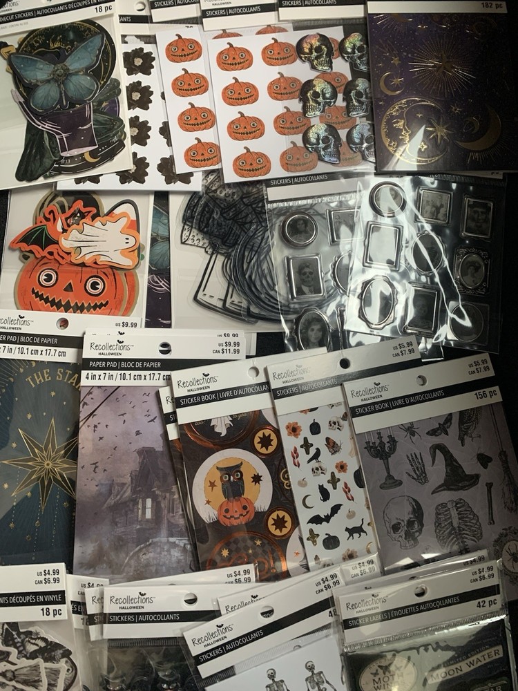 Halloween 🎃 Recollections Stickers,dies,stamps Lot Of 180 Pkgs New