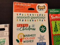 Christmas Crafts/Scrapbook Lot*Hallmark /AGC Stickers*Rub-ons*Glitter*New*