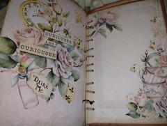 Alice In Wonderland Journal Time For Tea Scrapbook USA Seller