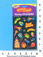 Trend Big Birthday Chocolate Cake Scented Scratch & Sniff Sticker Pack Retired