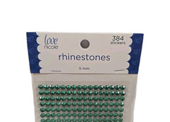 New Love Nicole Green Rhinestone Stickers 5MM Craft Embellishment 384 Count