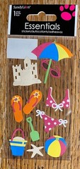 KeepSake Essentials Vacation Bikini Beach Umbrella 🏖Sandcastle Ocean Stickers