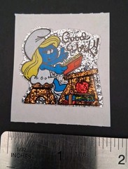 Vintage Stickers Smurf Glitter Sticker Mod VTG 1980s NOS