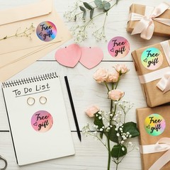 1000 Holographic Customer Appreciation Stickers – Colorful Round Adhesive Labels