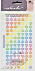 Flowers Pastel Rainbow Pink Orange Yellow Green Blue Purple Sticko Stickers