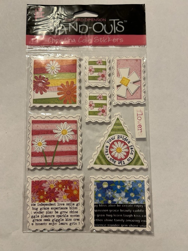 Provo Craft Stand Outs Christina Cole Floral Stamps Scrapbooking Stickers