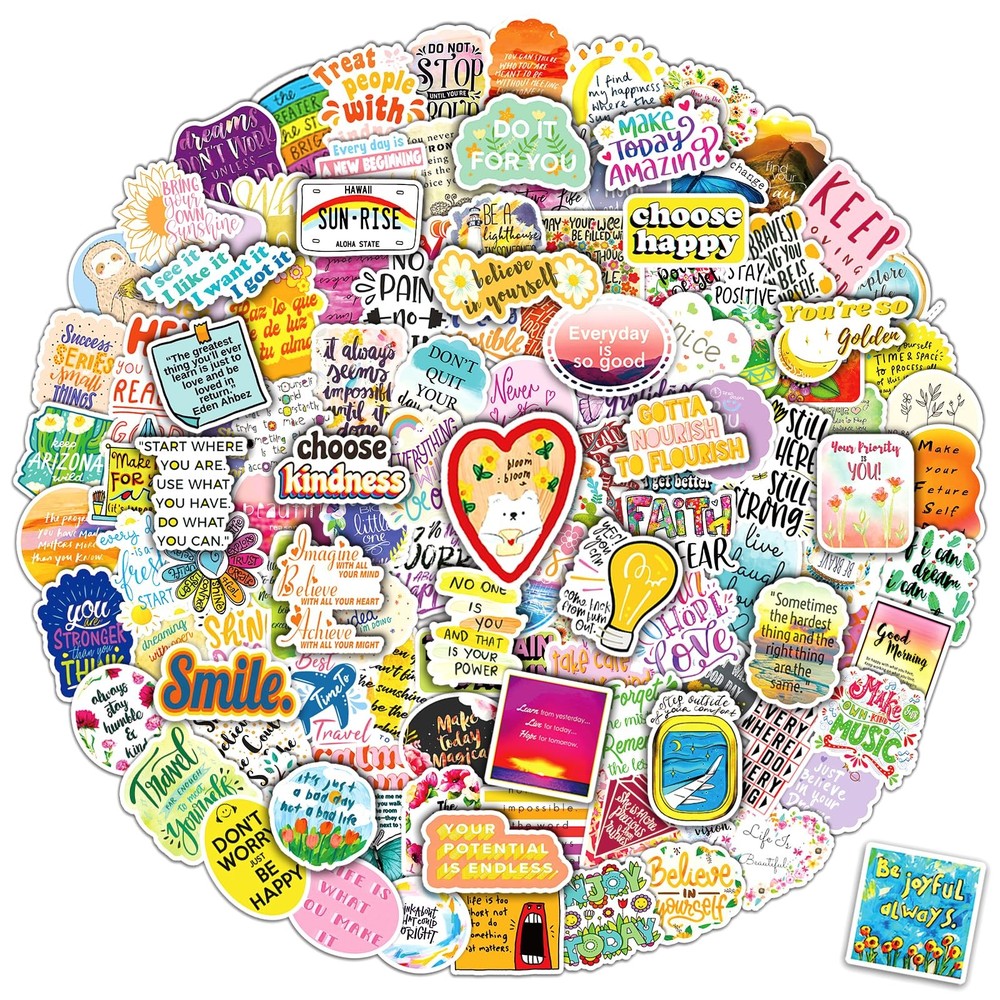300PCS Motivational Sticker, Inspirational Words Stickers for Teens Adults Stude