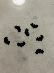 200 Halloween Black Bat DIE CUTS PUNCHES CONFETTI Stamping Up