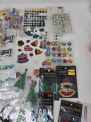 Lot of Craft Stickers & Embellishments Gemstones Puffy Stickers Scrapbook Supply