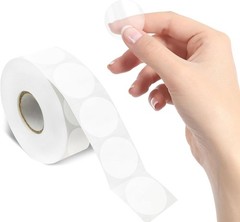 1-Inch Transparent Seal Sticker Dots – 1000 PCS Easy Peel for Envelopes & Boxes