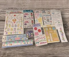 Stickers Baby Shower Scrapbooking Sheets New & Used Assorted Girl Boy Set Of 12