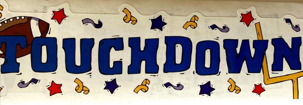 Touchdown Football Team Game Celebrate Frances Meyer Fun Phrases Stickers