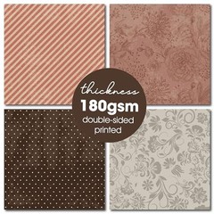 Vintage Flora 12×12 Scrapbook Paper Pad 36 Sheets Double Sided Cardstock Craftin