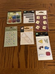 Scrapbooking Craft Embellishment Lot Eyelet Outlet Brads, Metal Words, Etc.