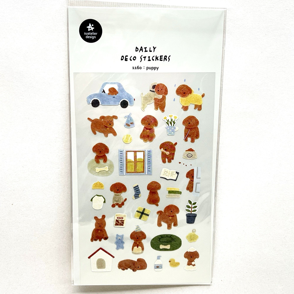 Suatelier Puppy Stickers Dog Junk Journal Collage Scrapbooking Planner