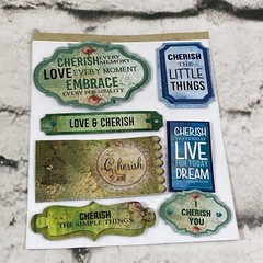 Scrapbooking Embellishments Lot Of 2 Packs Die-Cut Words Phrases Hope Love