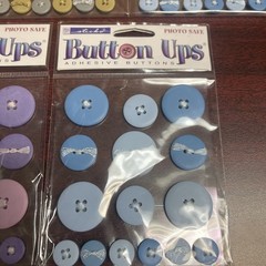 Sticko Button Ups Adhesive Buttons 5 packages different colors