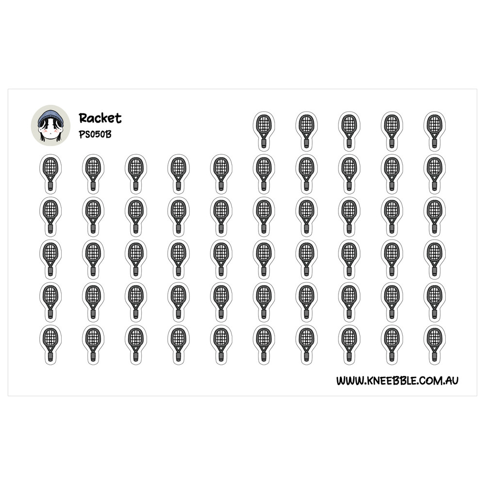 Sport Racket Stickers – Tennis Planner Decorative Stickers for Schedule Organiza