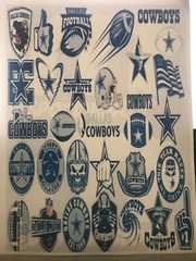 Dallas Cowboy gang sheet stickers