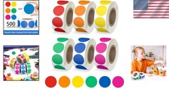 High-Quality 3000 PCS 3/4” Color Coding Stickers – Perfect for Organization