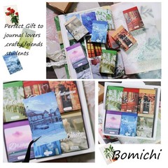 Bomichi Washi Stickers, 6 Sets 300 Pcs Aesthetic Sticker Book for DIY Journal…