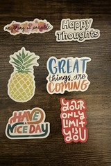 Lot of 15 Positive Affirmation Stickers Smile Happy Love